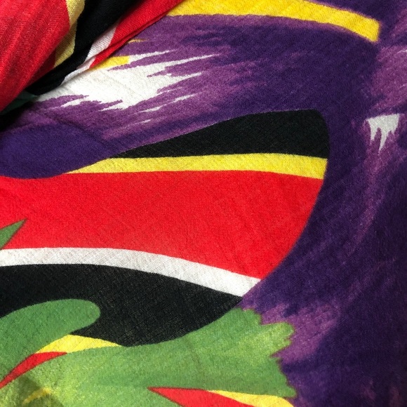 Zara striped floral scarf wrap - Picture 4 of 4